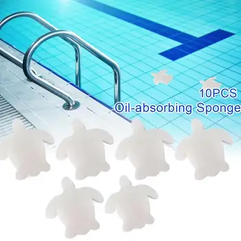 

10Pcs Oil-absorbing Sponge Oil Absorbing Greater Adsorption Capacity Lovely Turtle Shape Scum Oil Scum Cleaner