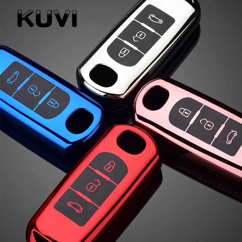 TPU funda de llave de control remoto para coche para Mazda 2 3 6 Atenza Axela Demio CX-5 CX5 CX-3 CX7 CX-9 2015, 2016, 2017, 2018, 2019