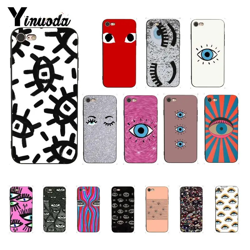 Yinuoda Eyes новое поступление черный чехол для телефона iPhone 8 7 6 6S X XS MAX 5 5S SE XR 10 11 Pro Max |