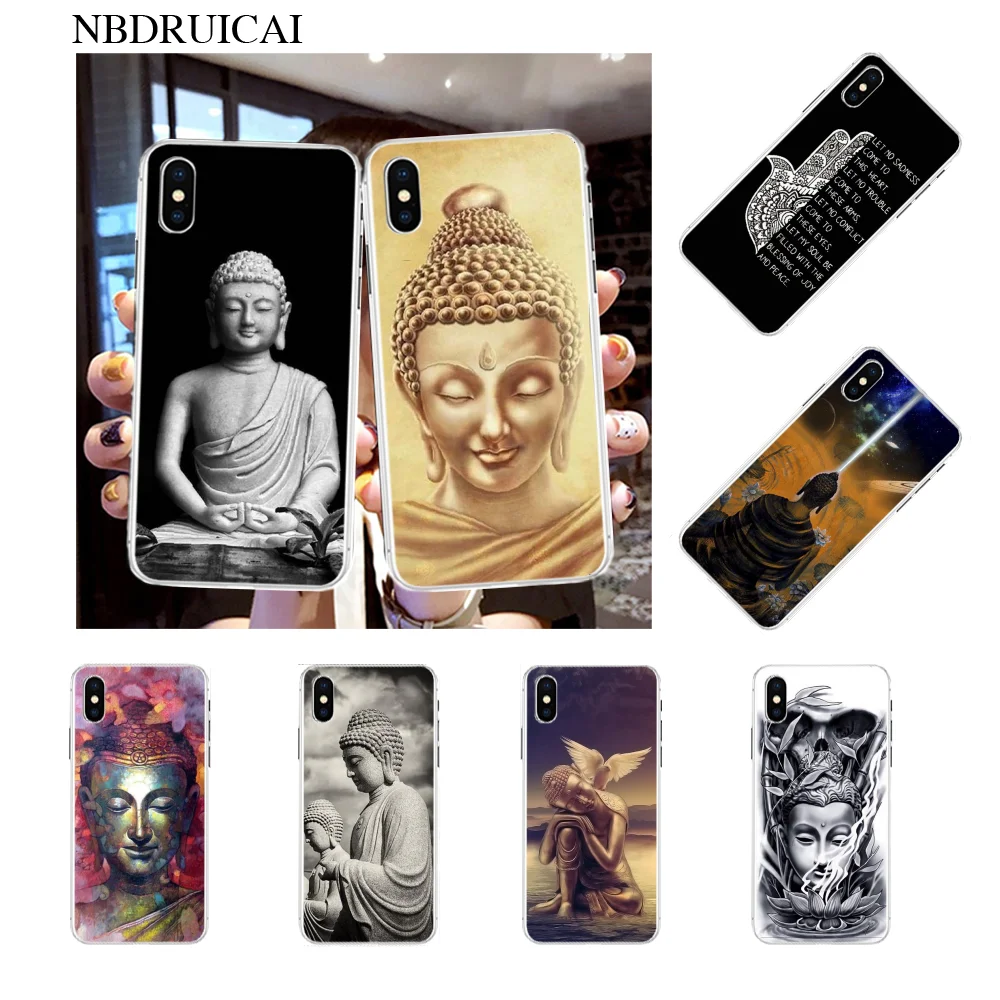 

NBDRUICAI Buddha budha Newly Arrived Black Cell Phone Case for iPhone 11 pro XS MAX 8 7 6 6S Plus X 5S SE XR case