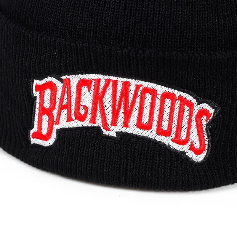 Новинка, брендовая вязаная зимняя шапка с надписью backwoods, Хлопковая мужская и женская модная вязаная зимняя шапка в стиле хип-хоп, шапки Skullies