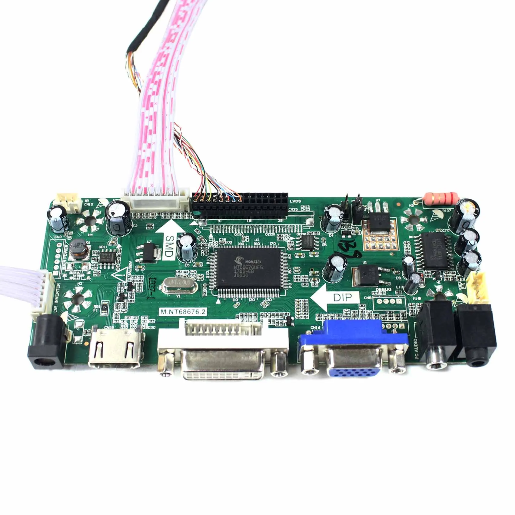 9,7 дюймов ips lcd 9,7 "1024x768 экран с HDMI VGA DVI lcd плата контроллера