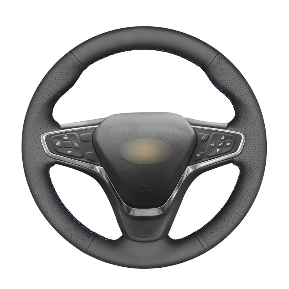 

Hand-stitched Black PU Artificial Leather Steering Wheel Cover for Chevrolet Malibu XL 2016-2019 Equinox 2017 Opel Ampera -E