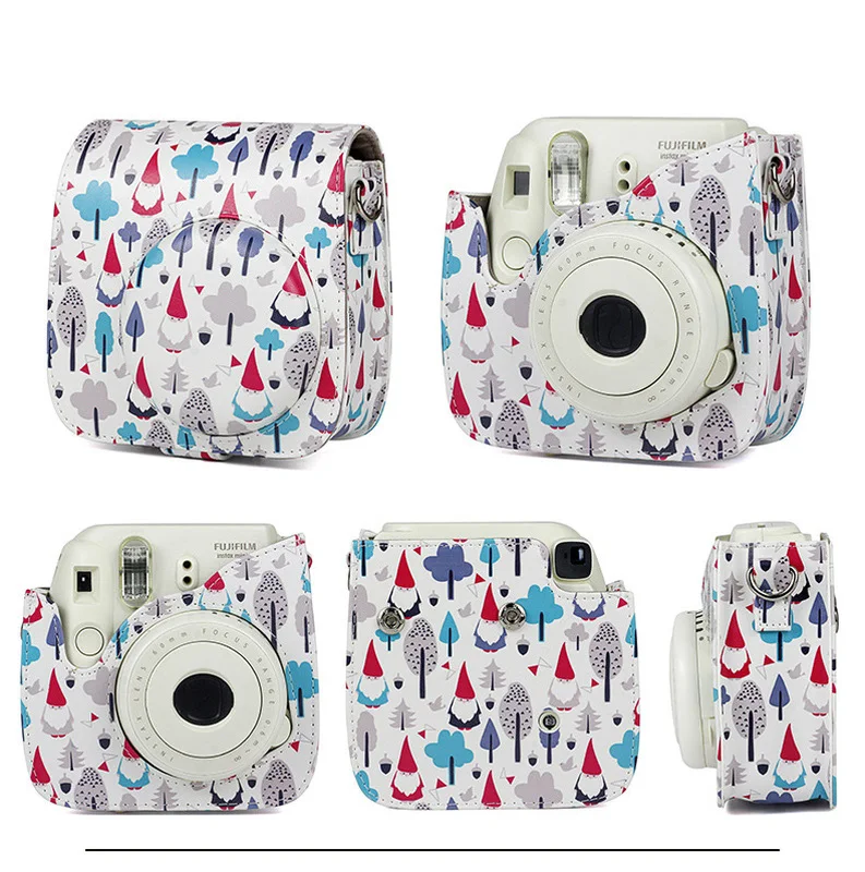 Чехол для камеры Fujifilm Instax Mini, сумка из искусственной кожи, чехол с плечевым ремнем для Instax Mini 9 8 8+ чехол для фотоаппаратов моментальной печати