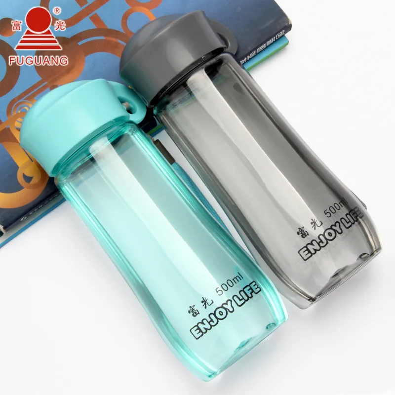 FuGuang спортивные Бутылки для воды 500/650 ml Протеин шейкер для путешествий на открытом воздухе Портативный герметичные Тритан пластичные моя бутылка для напитков без добавления бисфенола А