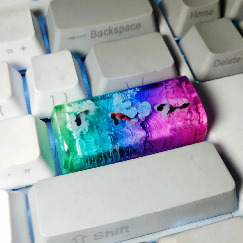 Пейзаж Koi Backspace резиновые колпачки для клавиш Cherry Mx Переключатель Механическая