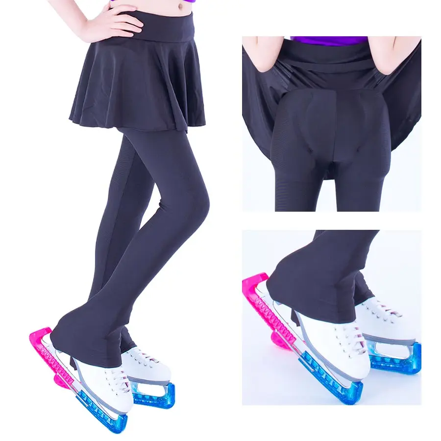 customized-figure-skating-pants-with-skirt-long-trousers-for-girl-women-training-competition-ice-skating-hips-protector-pad