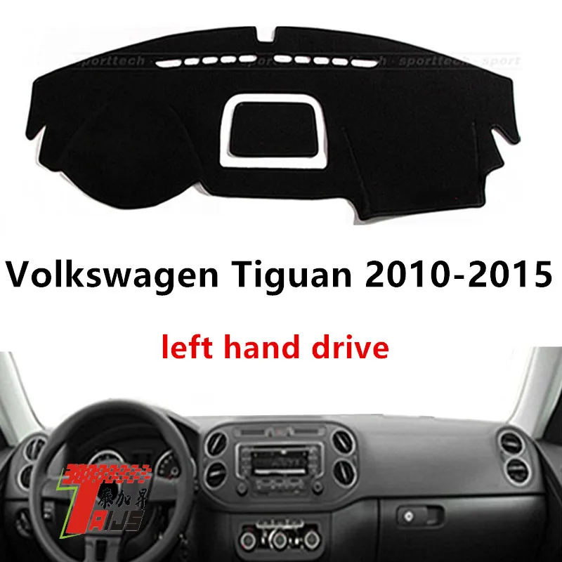 Taijs левосторонняя накладка приборной панели автомобиля для Volkswagen Tiguan 2010- защитная анти УФ-Приборная панель автомобиля для tiguan 10-15