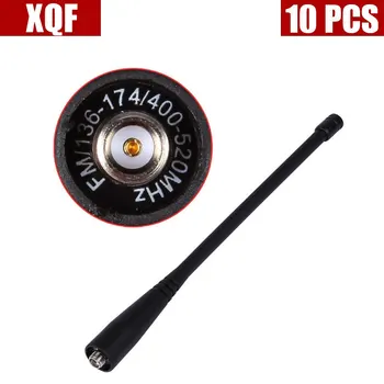 

XQF 10PCS UHF 400-520MHz & VHF 136-174MHz Dua lBand SMA-F Female Antenna for Baofeng GT-3 UV-5R BF-888s Two Way Radio