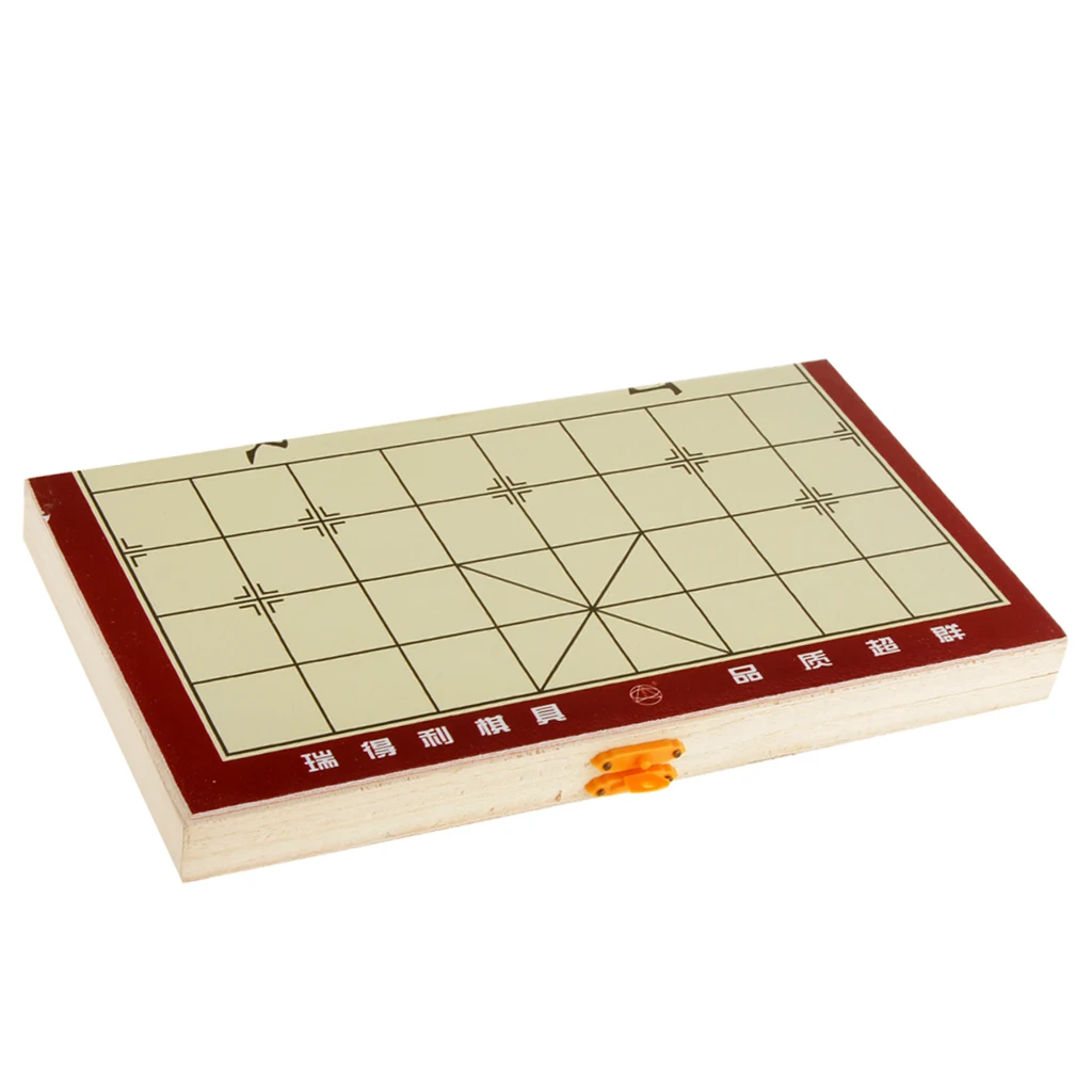 Mini Foldable Board Game Chinese Traditional Game Gathering Party Game Portable Xiangqi Chinese Chess Set 25mm Pieces Diameter