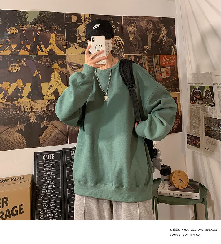 LEGIBLE 2021 Autumn Woman's Hoodies Oversize Female Loose Cotton Solid Thicken Warm Women Sweatshirts Lady Fashion