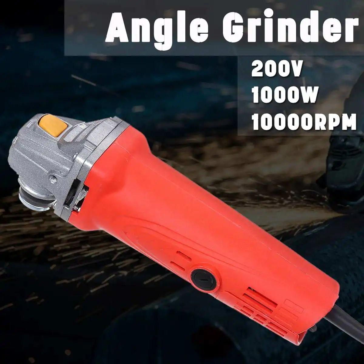 

Metal 220V 1000W 10000RPM Small Angle Grinder Grinding Polishing Machine Cutting Wheel Cutting Tool Anti-Slip Powerful Protect