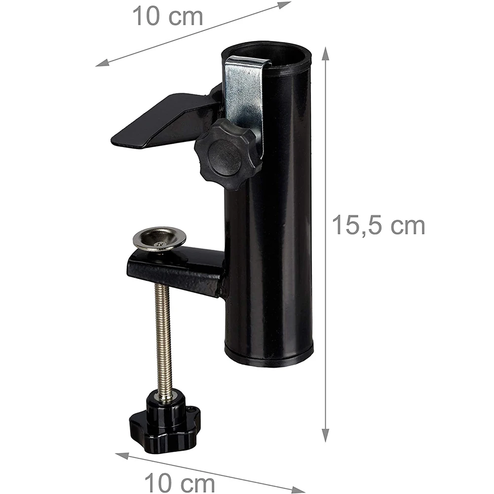 Parasol Holder for Square Balcony Railing Patio Umbrella Support Stand Bracket Clip Outdoor Table Mount Holder Fixed Clip