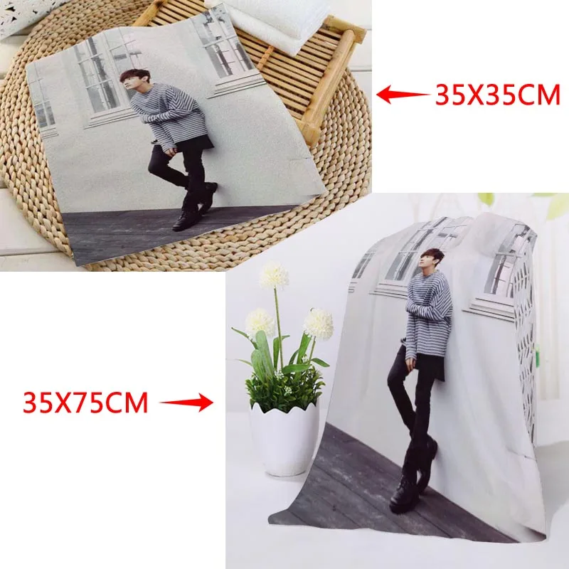 Custom KPOP TVXQ! Printed Square Towels Microfiber Absorbent Quick-dry Towel cotton Kids Beathroom washcloth handkerchief - Цвет: 6