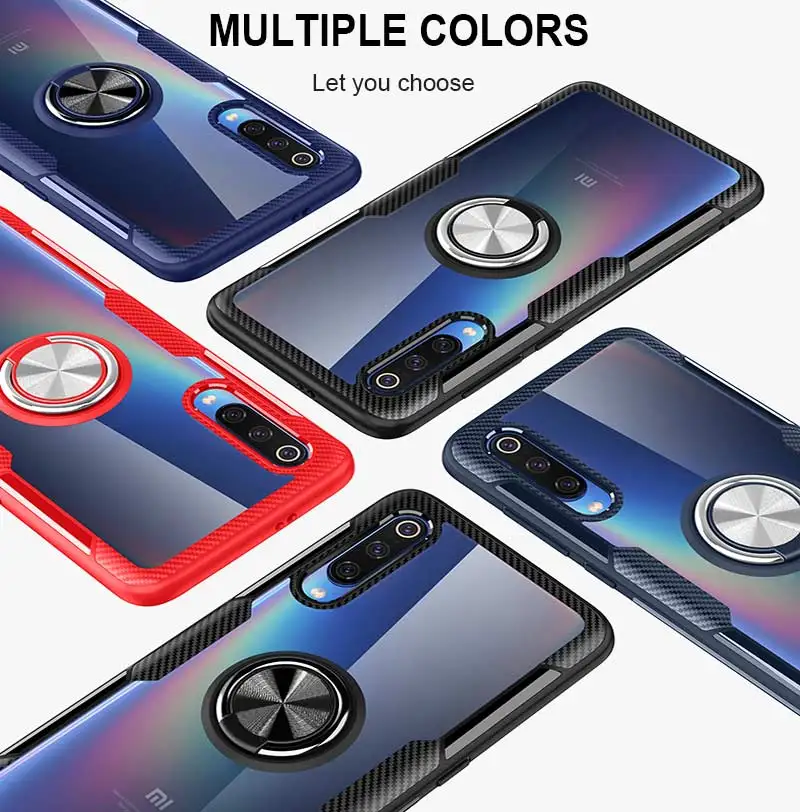 Противоударный Magentic чехол для телефона для Redmi Note 7 Note 7 8 5 k20 pro Чехол Кронштейн кольцо чехол для Xiaomi 8 Lite 9 se силиконовый мягкий чехол