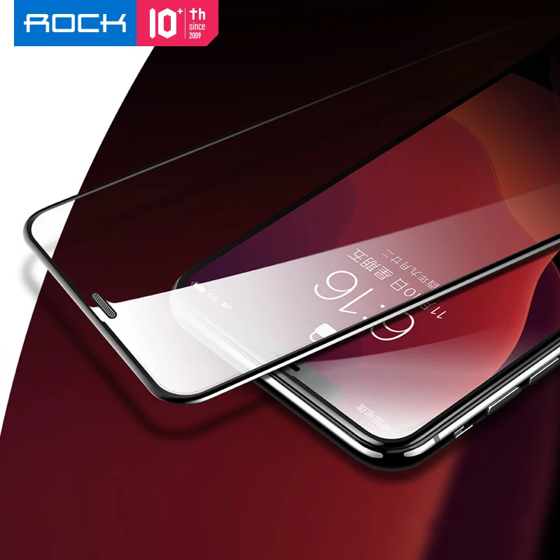 

ROCK Real 10D Tempered Glass for iPhone 11 Pro Screen Protector Film Glass for New iPhone 11 2019 5.8 6.5 6.1 Pro Max Glass