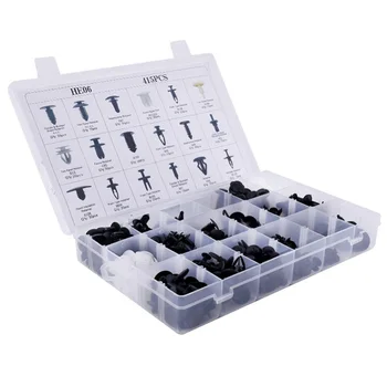 

415pcs Rivet Car Moulding Bumper Retainer Panel Auto 18 Size Assorted Fastener Clip Kit Door Trim Accessories Push Pin For Ford