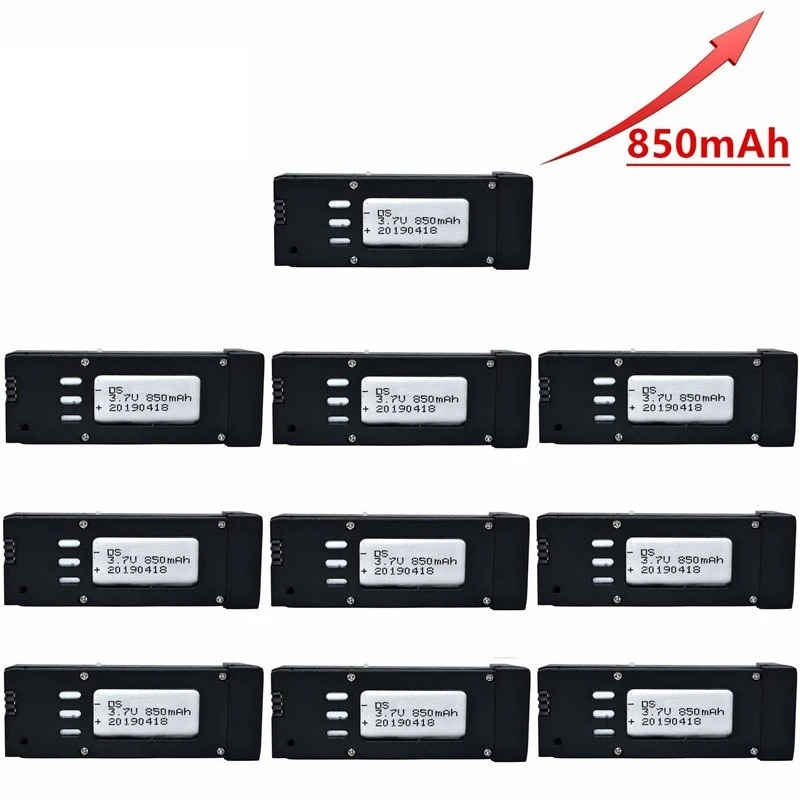 Обновленная батарея 850mAH 3,7 V Lipo зарядное устройство для E58 JY019 S168 для радиоуправляемого квадрокоптера запасные части 3,7 v батарея радиоуправляемого дрона - Цвет: Белый