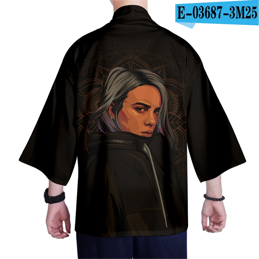 As Shown Тренд девушки 3D кимоно повседневная одежда billie eilish японское кимоно billie eilish Женская традиционная одежда Удобная горячая распродажа - Цвет: As Shown