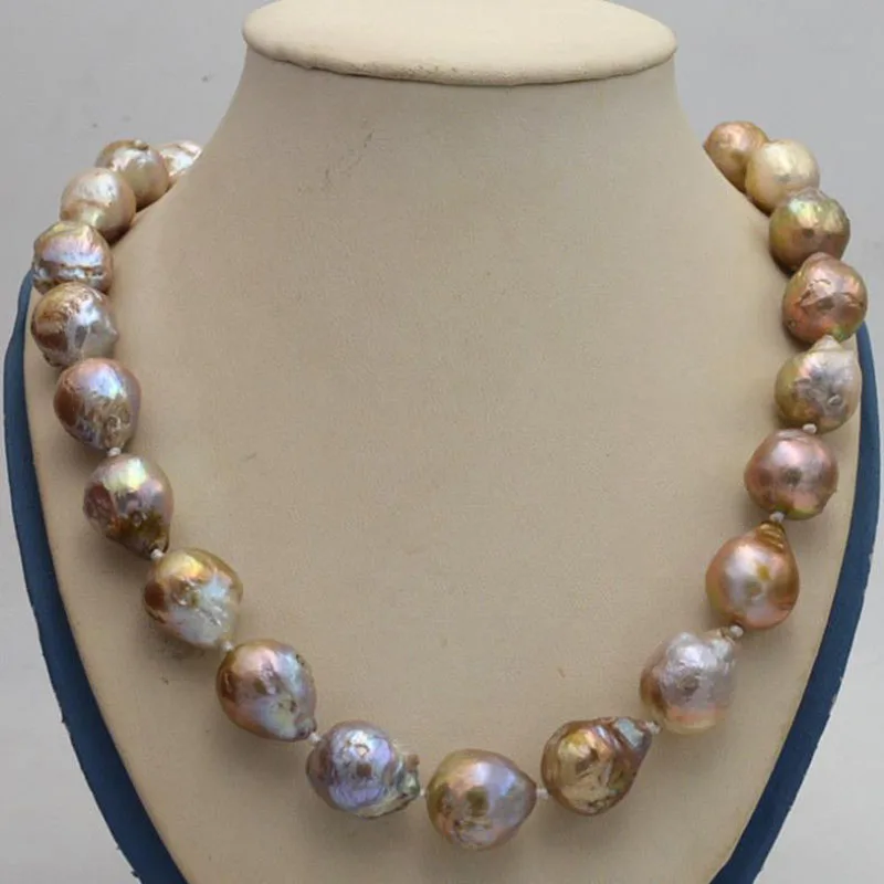 Reborn барокко Жемчуг Эдисон узел ювелирные изделия Necklac AA натуральный