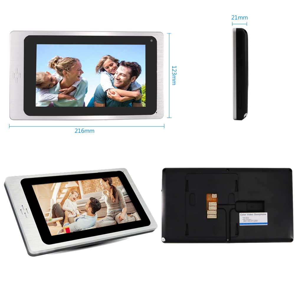 

7" Touch Screen WIFI IP Video Doorbell Home Intercom Door Phone Record Monitor (Only for our outdoor unit)