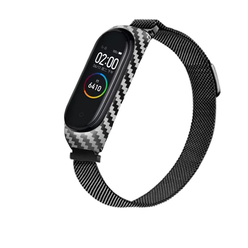 Браслет Mi браслет miband 3 4 ремешок Милан застежка-молния/магнитная/пряжка кожа/кнопка вверх силикон/шарнирная Тройная бусина металл