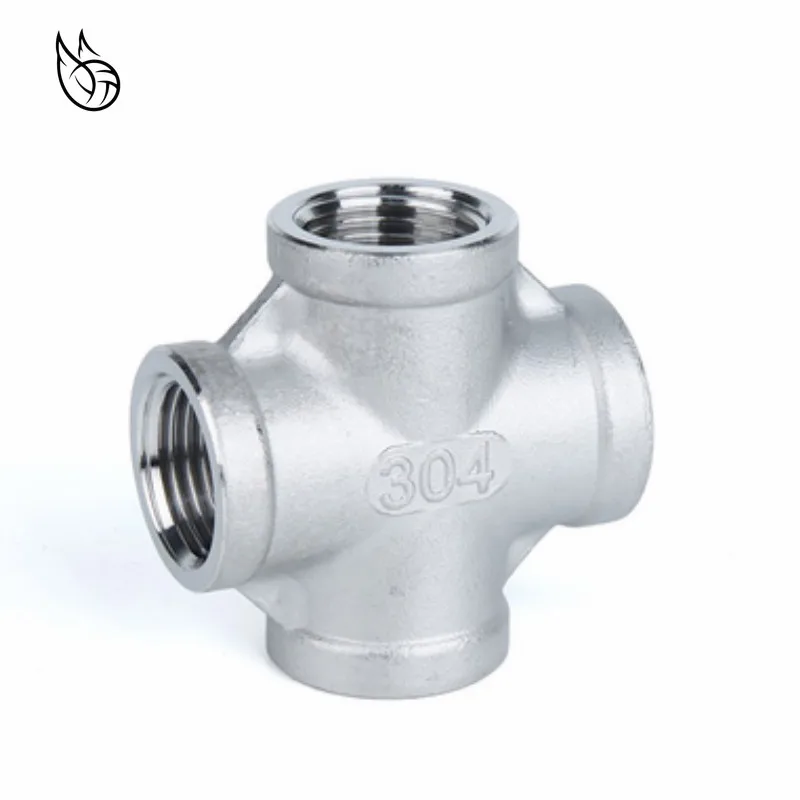 Stainless Steel 304 1/8&quot 1/4&quot 3/8&quot 1/2&quot 3/4&quot 1&quot 1 Female BSP Thread Pipe Fitting 4 way Equal Cross Connector