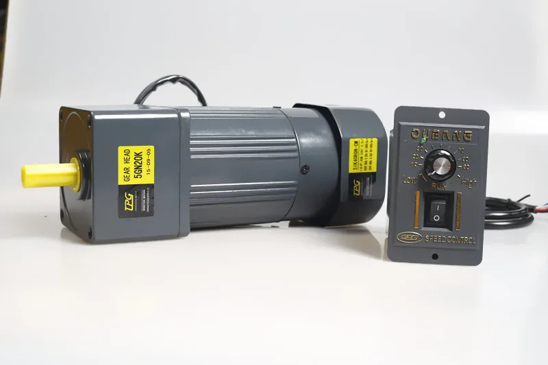 40W brake, speed regulating motor, 220V AC gear reducer motor, high torque, reversible, adjustable speed + speed controller