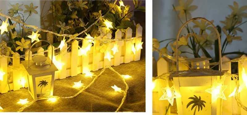 dinosaur light 20 LED Star Light String Twinkle Garlands Battery Powered Lamp Holiday New Year Christmas Decorations for Home Fairy Lights dinosaur lamp