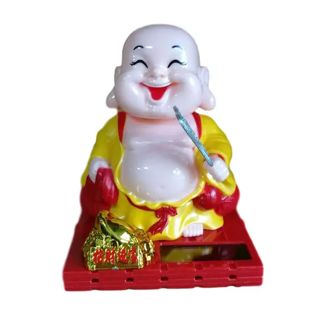 Solar LittleMonk Buddha Statues Buddhist Sculptures Tathagata Cute Budha Home Garden Decoration Buda Table Ornaments Boutique 3
