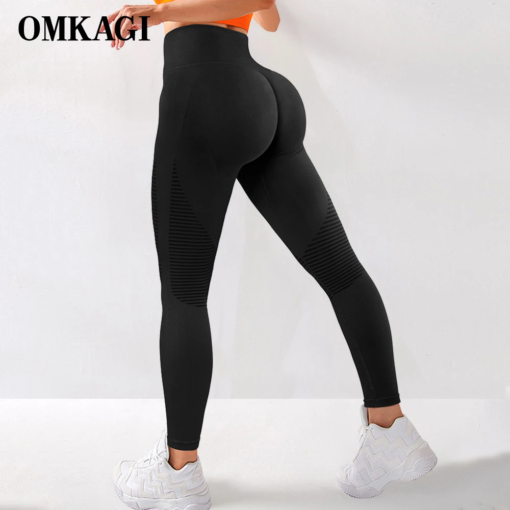 OMKAGI High Waist Seamless Leggings 