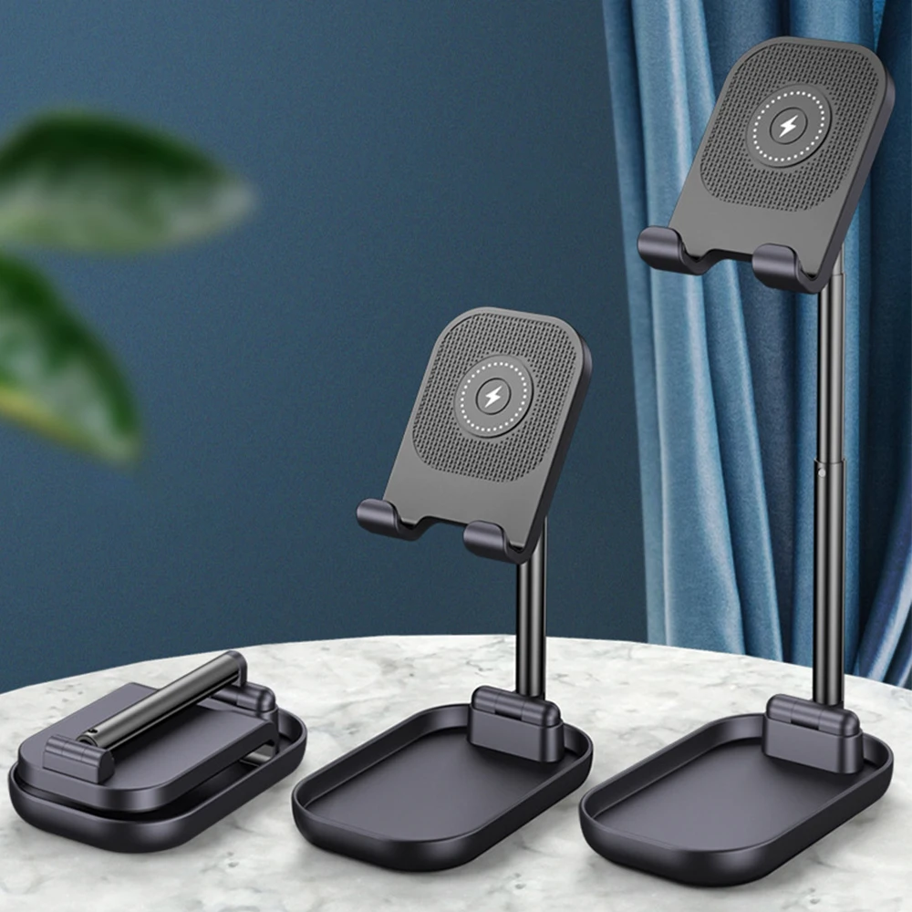 

FDBRO Mobile Phone Wireless Charging Disc Lifting Adjustable Phone Holder Flat Bracket Mobile Phone Stand Wireless Fast Charging