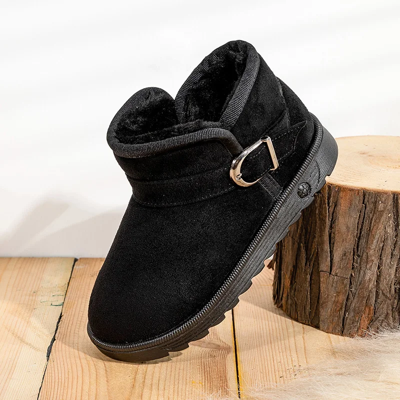 

Best Selling Winter Warm Boys Boots Inside Fur Snow Boots Kids Anti Slip Casual Boot Kid Comfortable Work Boys Boot Buckle Strap