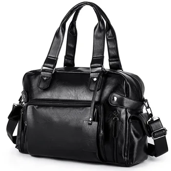 

fashion men black color vingate weekend bag outdoor men's travel bag luggage business 200820-101