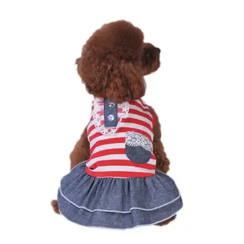 

Dog Clothes Winter Warm Pet Lovely Dog Puppy Denim Dress Cat Pet Tutu skirt Princess Wedding Dress Cute Apparel Dog Clothing