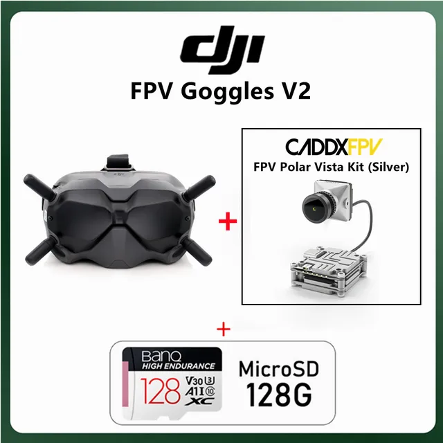 DJI FPV Goggles V2 + Caddx Silver Polar Vista + 128Gb SD card