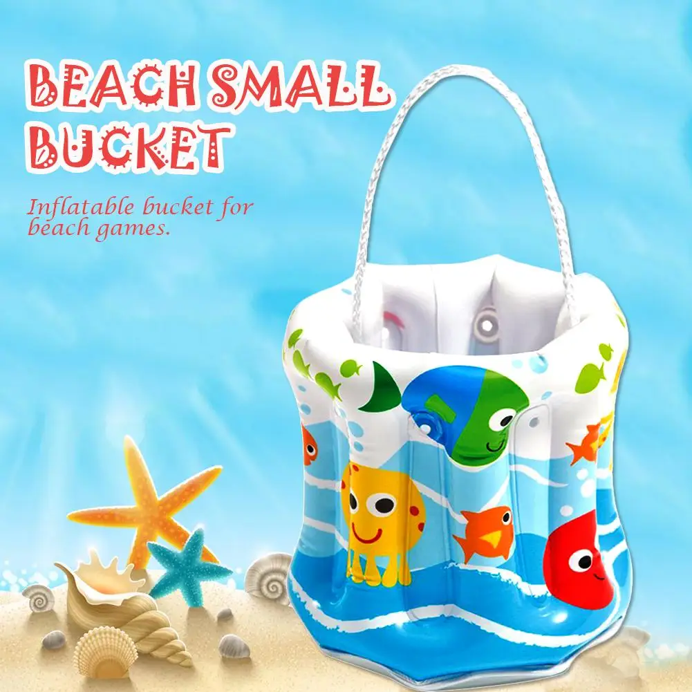 

Children Inflatable Bucket Transparent Bottom Submerged Beach Toys Inflatable Bucket Pool Toy For Underwater Observation