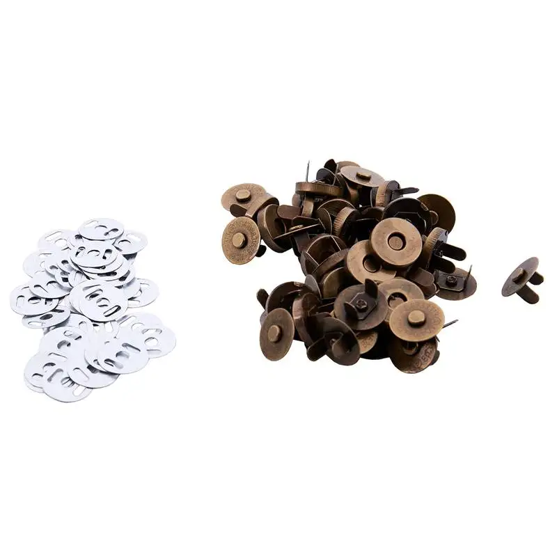

24 Sets Magnetic Button Clasp Snaps - Purses, Bags, Clothes - No Tools Required - size:18mm