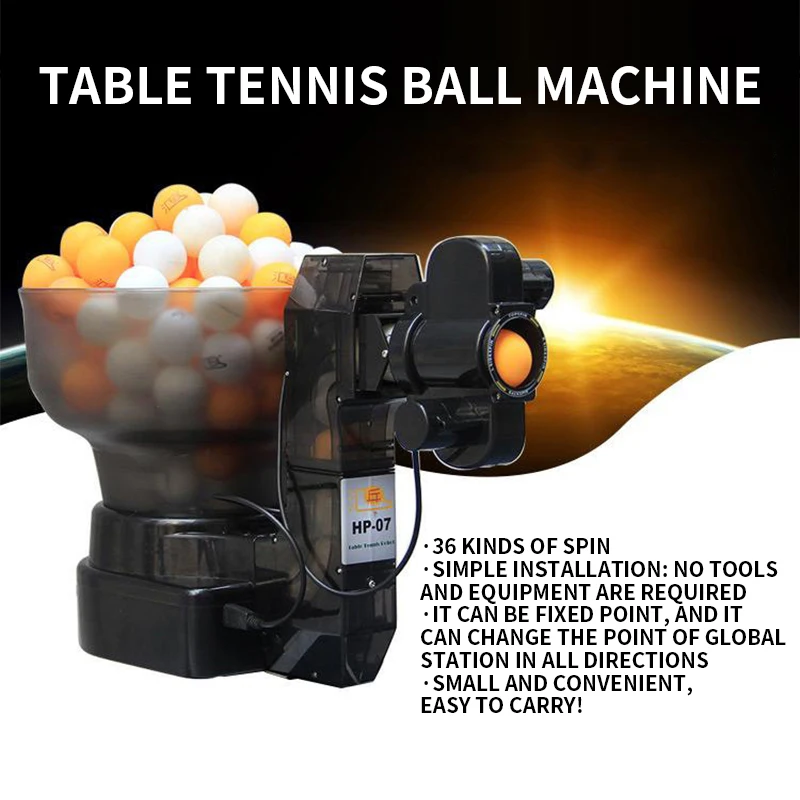 HP07automatictabletennisballmachinemultirotationandmulti