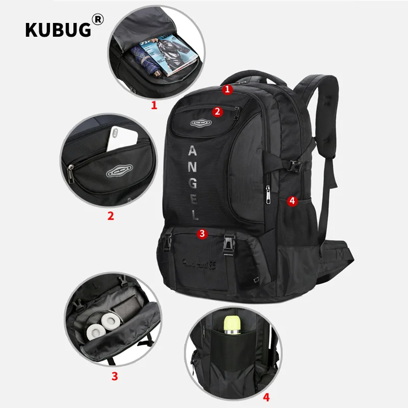 KUBUG 85L супер большой рюкзак для спорта на открытом воздухе бейсболка для езды и походов рюкзак для кемпинга Мужская и Женская водонепроницаемая большая дорожная сумка