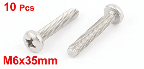 Uxcell 4-25PC M6 машинные шурупы Phillips с перекрестной головкой болты длинные 14/20/35/45/50/55/60/65/70/75/80/90/100 мм