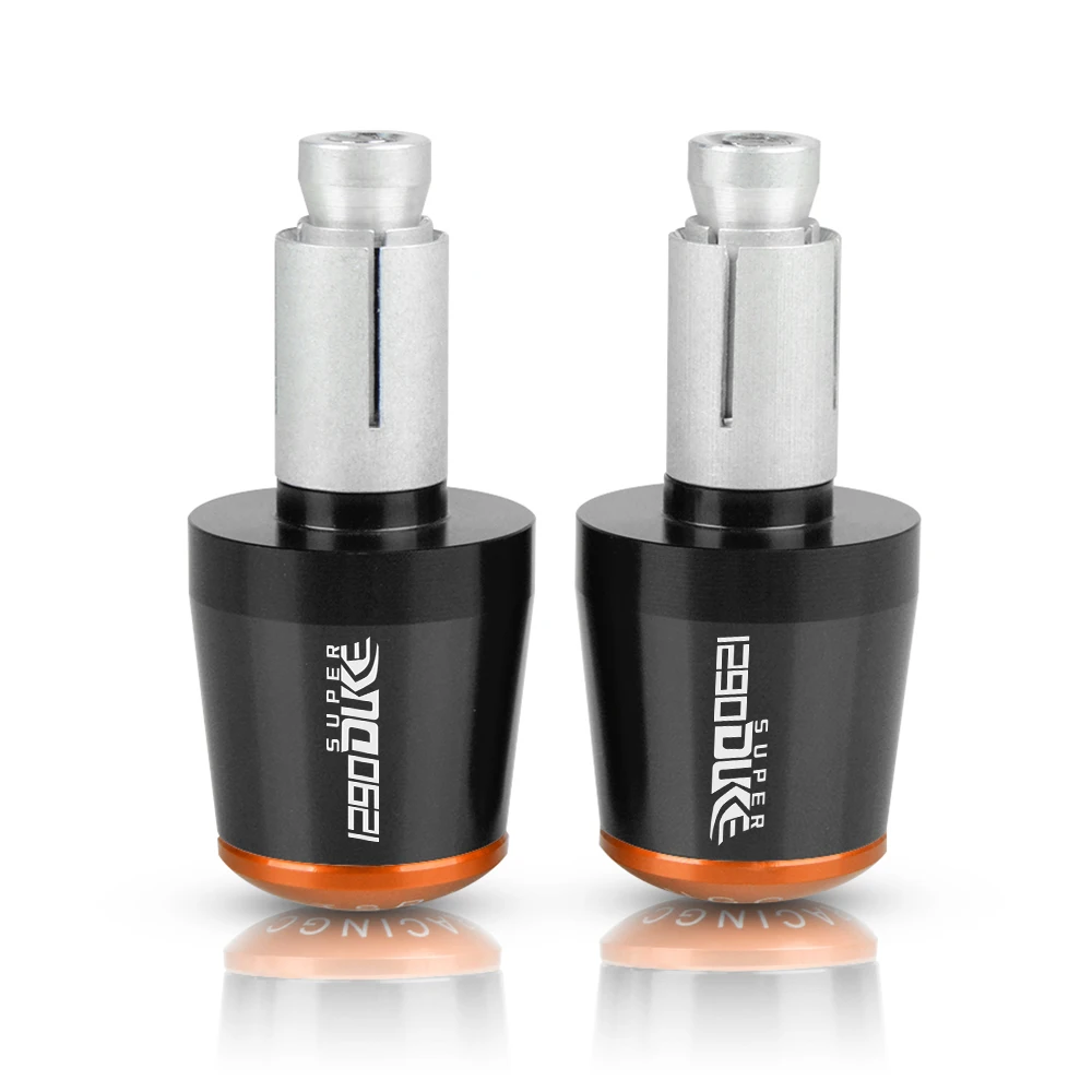 Для KTM 1290 SupeR Duke 1290 супер мотоцикл Duke аксессуары для мотоциклов 7/" 22 мм рукоятки «Грипсы» Торцевая крышка - Цвет: Black Orange