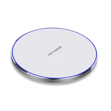 Высококачественная ультратонкая круглая ударопрочная быстрая зарядка, Портативная Алюминиевая 15 Вт Qi Беспроводная зарядка для умного мобильного телефона