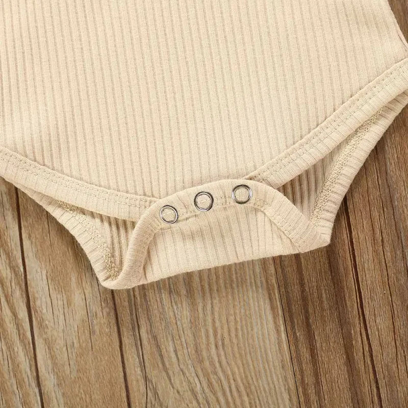 Spring Autumn Infant Baby Girls Cotton Long Sleeve Romper Sets Solid Color Comfortable Romper+Striped Printed Trousers New Sets