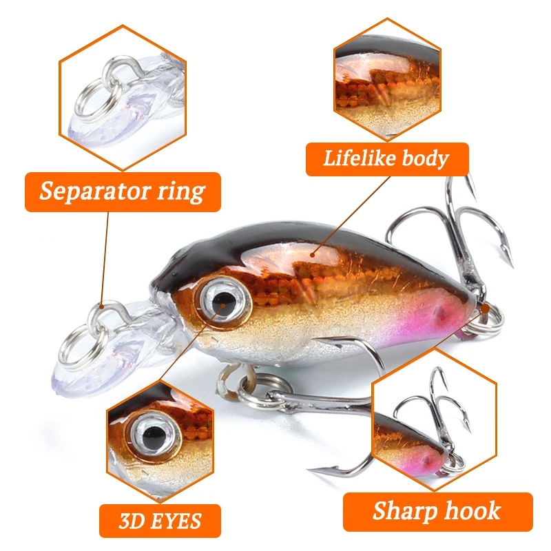 1 шт. 4 5 см 3 г|fishing tackle|hard lurebass lures |