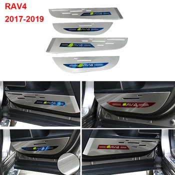 

RAV4 Car Door Anti-kick pad For TOYOTA RAV4 2014 2015 2016 2017 2018 2019 AUTO Stainless Steel Protection Cover Accessories