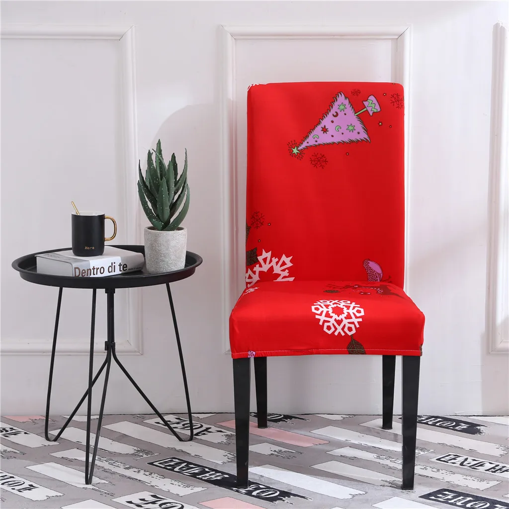 New Stretch Dining Chair Covers Slipcovers Christmas Home Decor Seat Covers