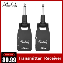 Muslady 2,4G Беспроводная гитарная система передатчик и приемник Встроенная перезаряжаемая литиевая батарея 30 м дальность передачи