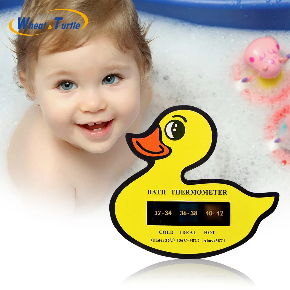 Cute Duck Pattern Babty Safety Care Bath Water Thermometer ABS Swim Pool Water Temperature