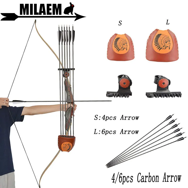 

62inch Archery Recurve Bow 25-50lbs Arrow Quiver Carbon Arrow Right Hand Longbow American Hunting Bow Shooting Accessories